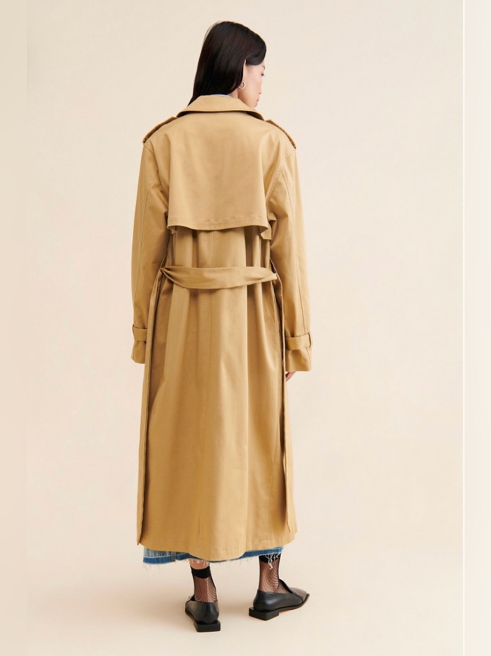 Favorite Daughter Charles Oversized Trench Coat Camel - Picture 4 of 4